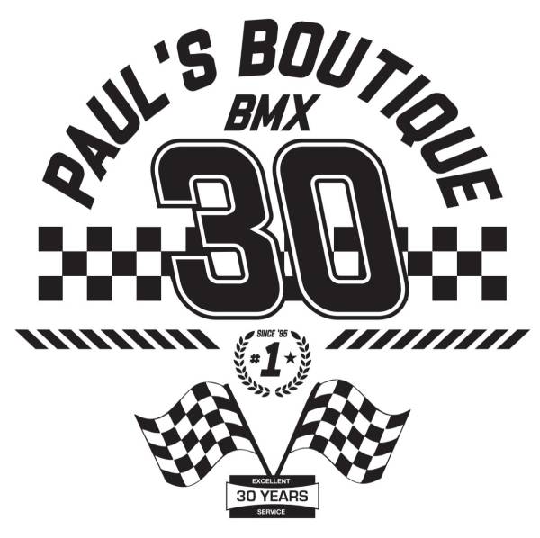 PAUL’S BOUTIQUE BMX 30 YEARS ANNIVERSARY T-SHIRT YOUTH XS, S, M Ivory (Round Logo)