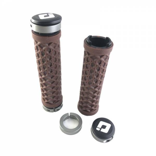 ODI VANS GRIPS LOCK ON BROWN WITH GRAPHITE CLAMPS NEW!