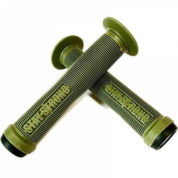 ODI GRIPS STAY STRONG FLANGED SOFT Army Green
