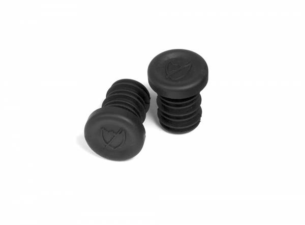S&M GRIPS BAR ENDS PUSH IN PLASTIC PLUGS Black