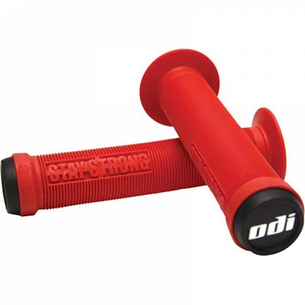 ODI GRIPS STAY STRONG FLANGED SOFT RED