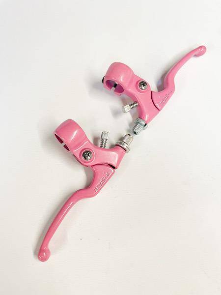 02 BRAKE LEVER RIGHT & LEFT CHANG-STAR PAIR NOS Pink
