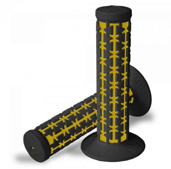 08 A’ME BMX GRIPS DUAL REPRO Black over Yellow (Special Order)