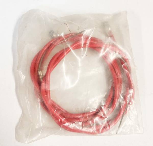 02 BRAKECABLE SET NOS FRONT & REAR Red