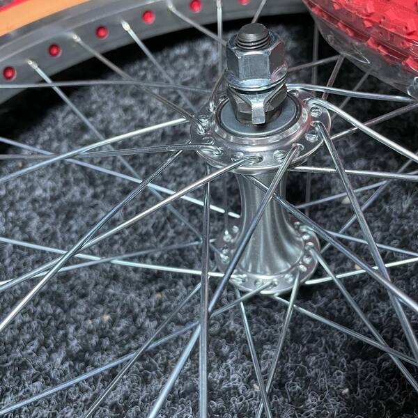SUPERGOOSE REPRO WHEELSET INCL TIRES Silver/Red