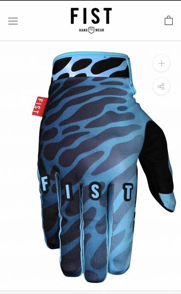 FIST GLOVES TODD WATERS TIGER SHARK M or L Blue